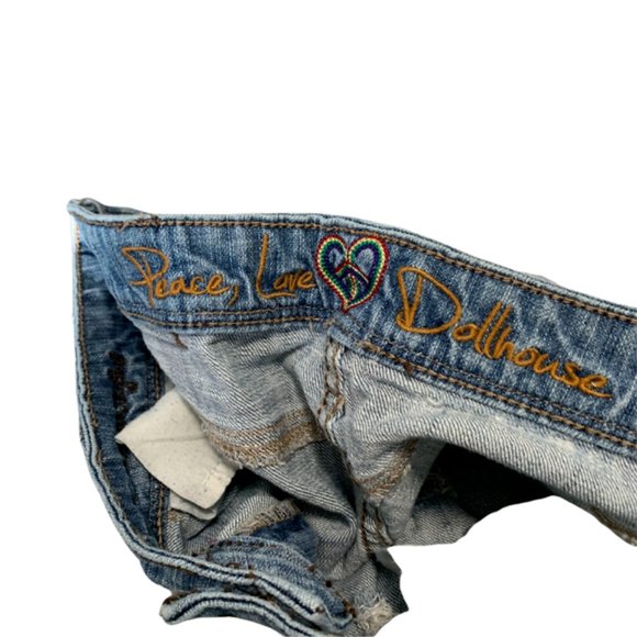 Dollhouse Distressed Denim Mini Skirt - Picture 7 of 7